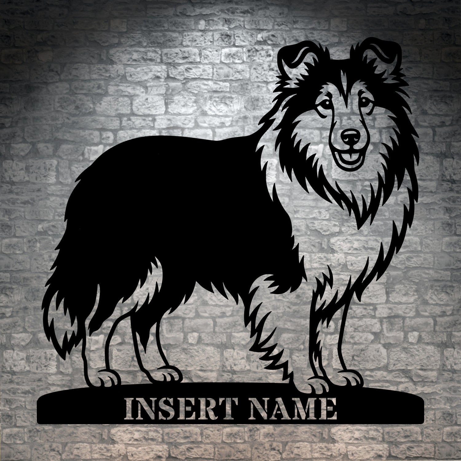 Personalized Shetland Sheepdog Name Metal Sign. Custom Dog Owner Wall Decor Gift