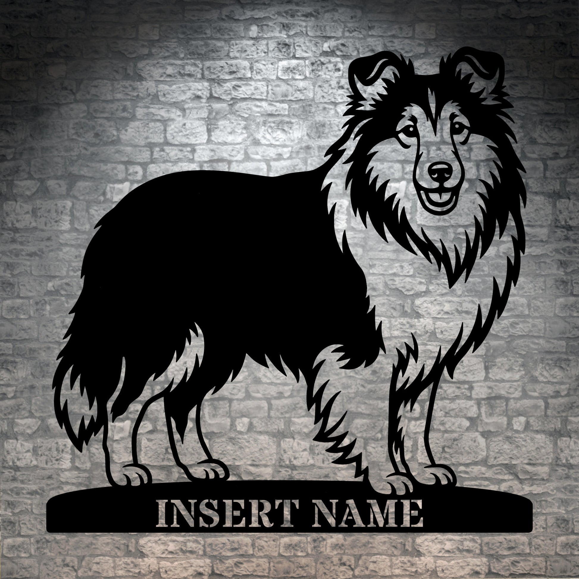 Personalized Shetland Sheepdog Name Metal Sign. Custom Dog Owner Wall Decor Gift