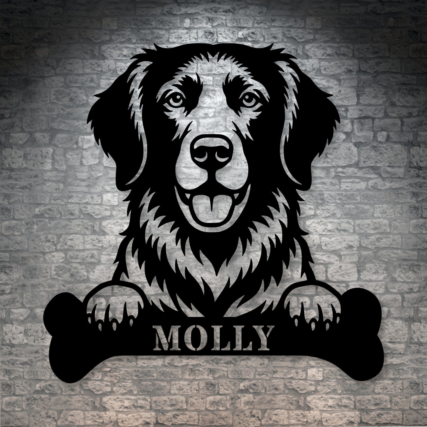 Personalized German Shorthaired Pointer With Bone Metal Sign