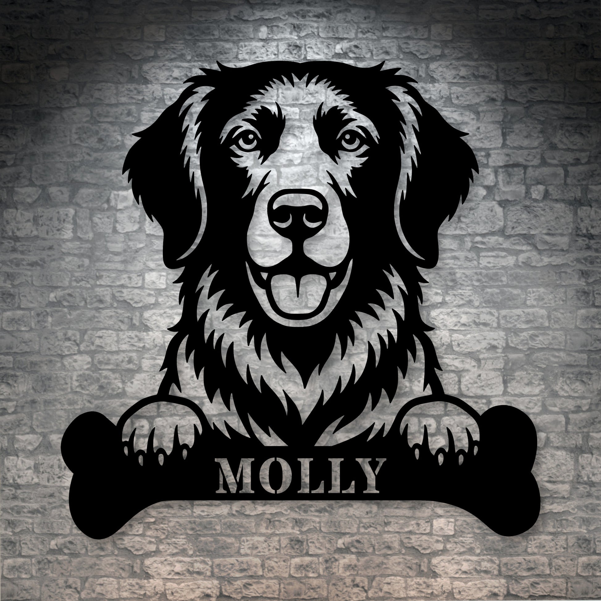Personalized German Shorthaired Pointer With Bone Metal Sign