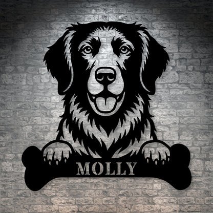 Personalized German Shorthaired Pointer With Bone Metal Sign
