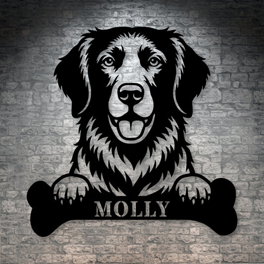 Personalized German Shorthaired Pointer With Bone Metal Sign