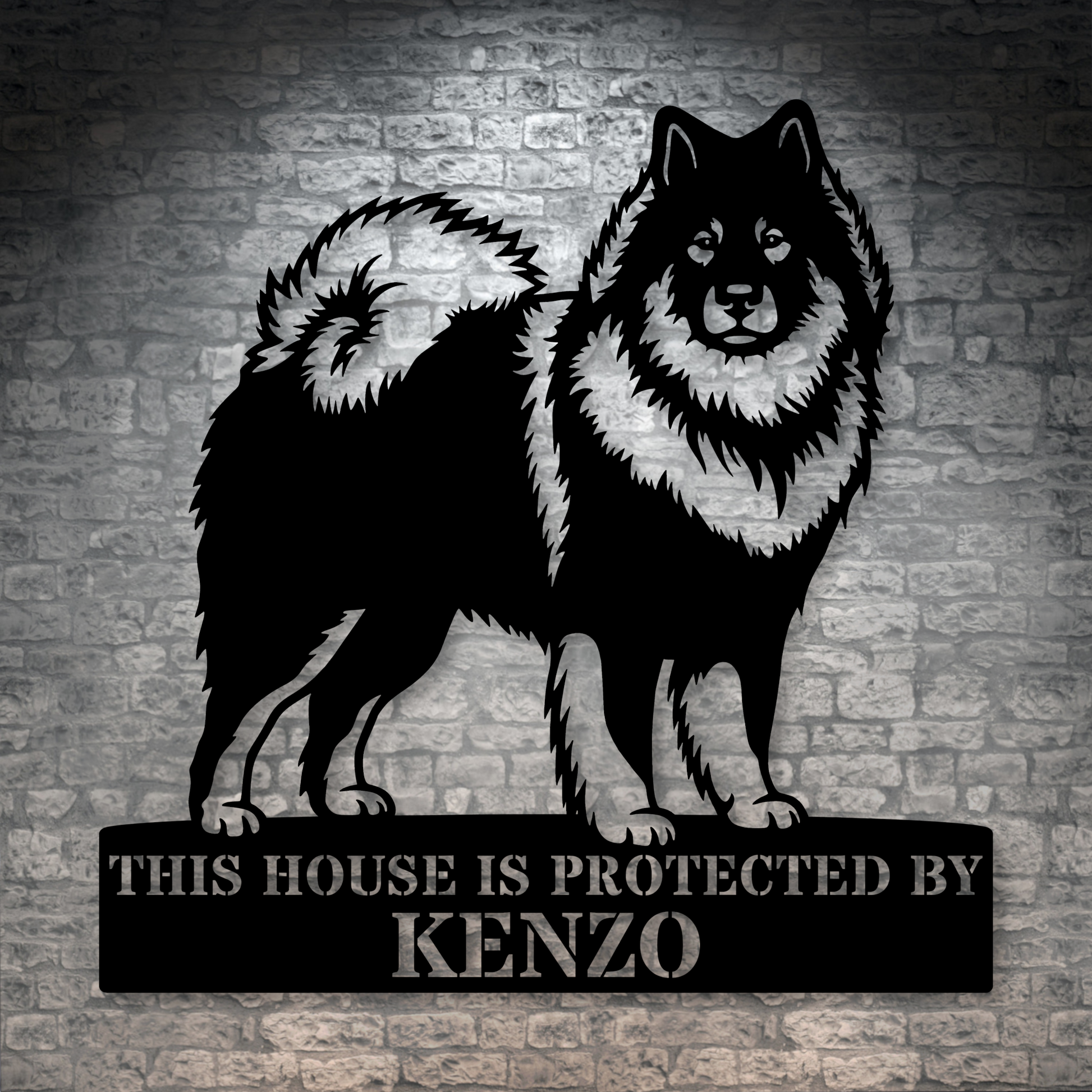 Personalized Eurasier Guard Metal Sign Gift. Custom Dog Name Wall Decor