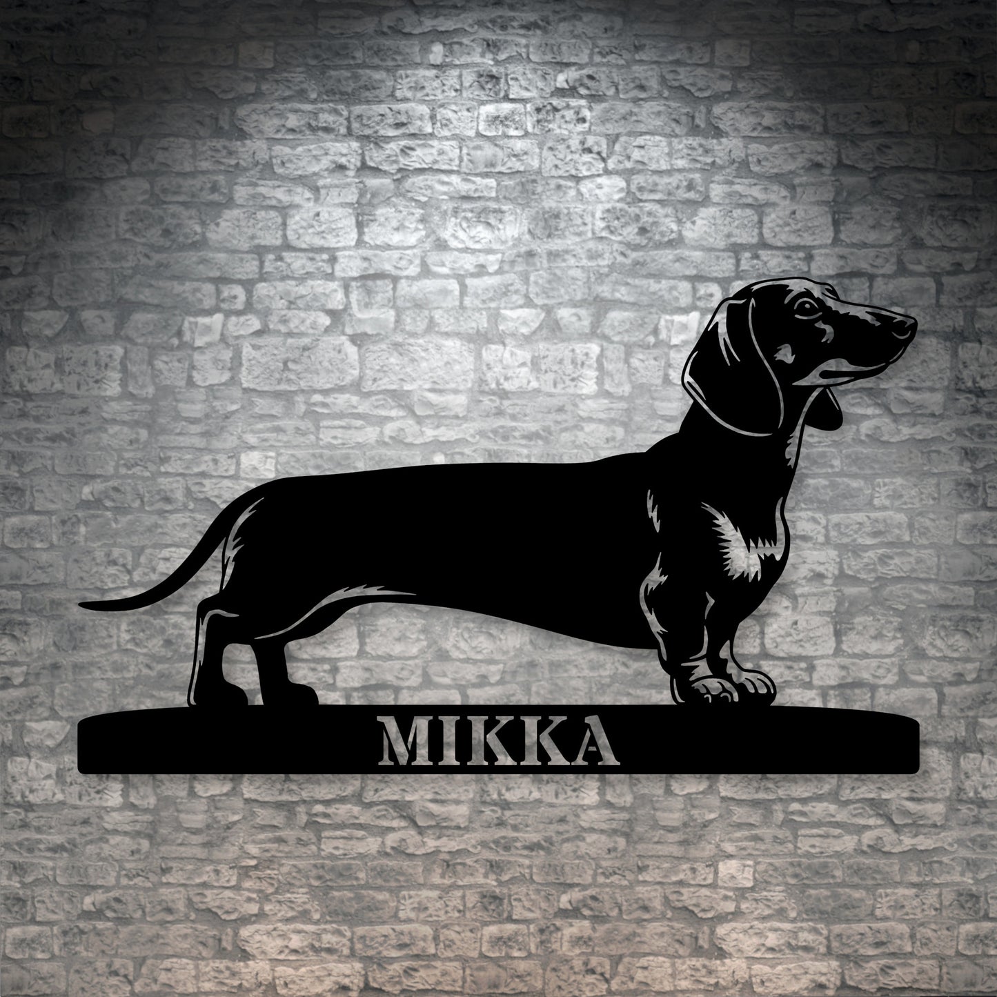 Personalized Dachshund Metal Sign. Custom Dog Owner Wall Decor Gift