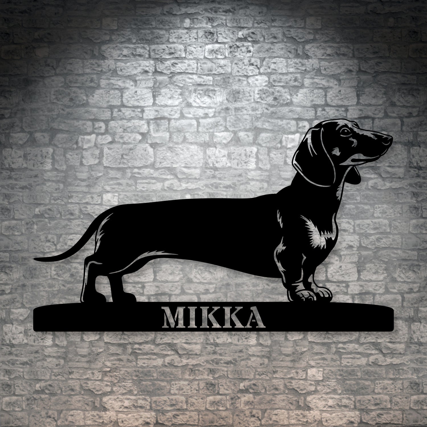 Personalized Dachshund Metal Sign. Custom Dog Owner Wall Decor Gift