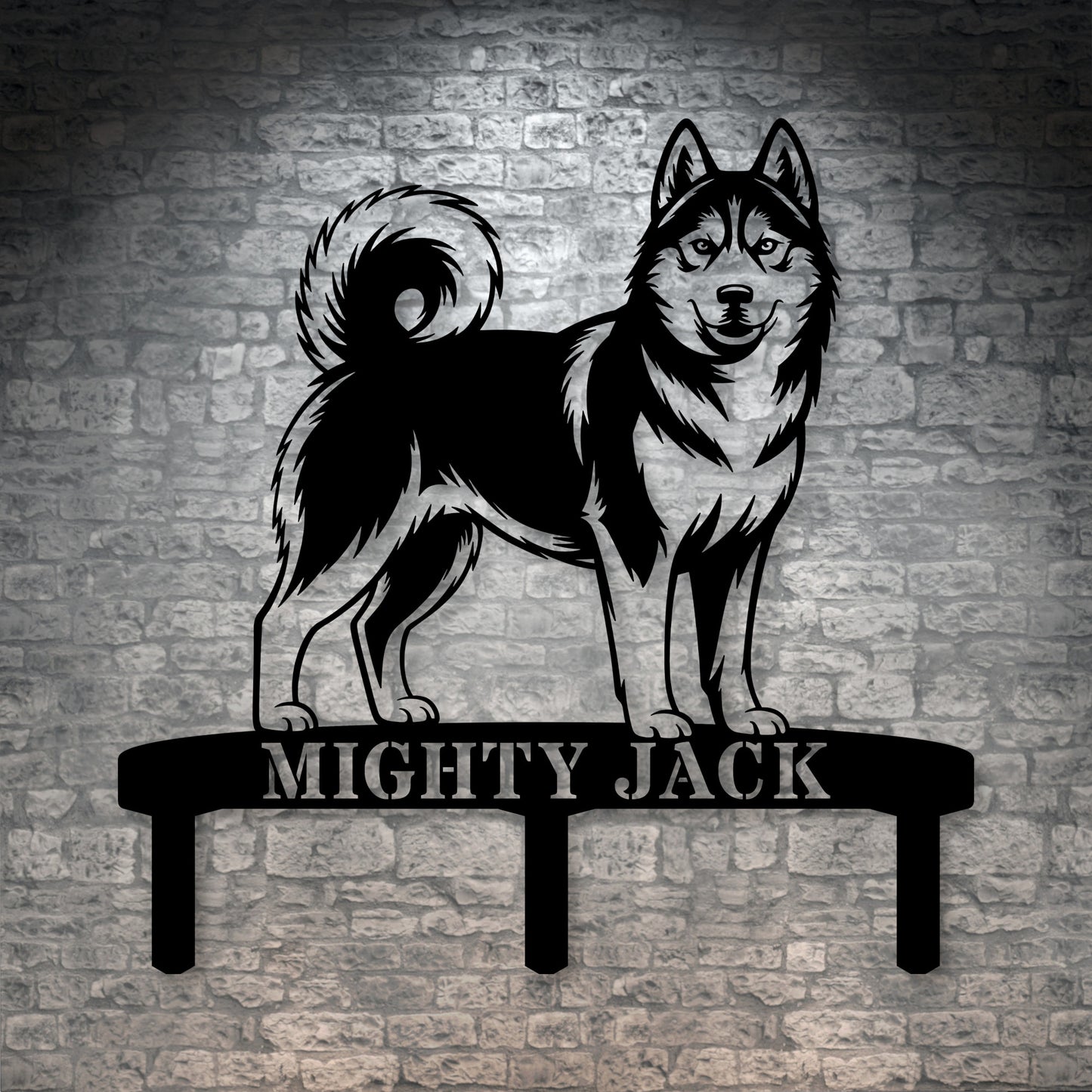 Personalized Husky Garden Metal Sign With Stakes. Custom Dog Lover Remembrance Name Gift