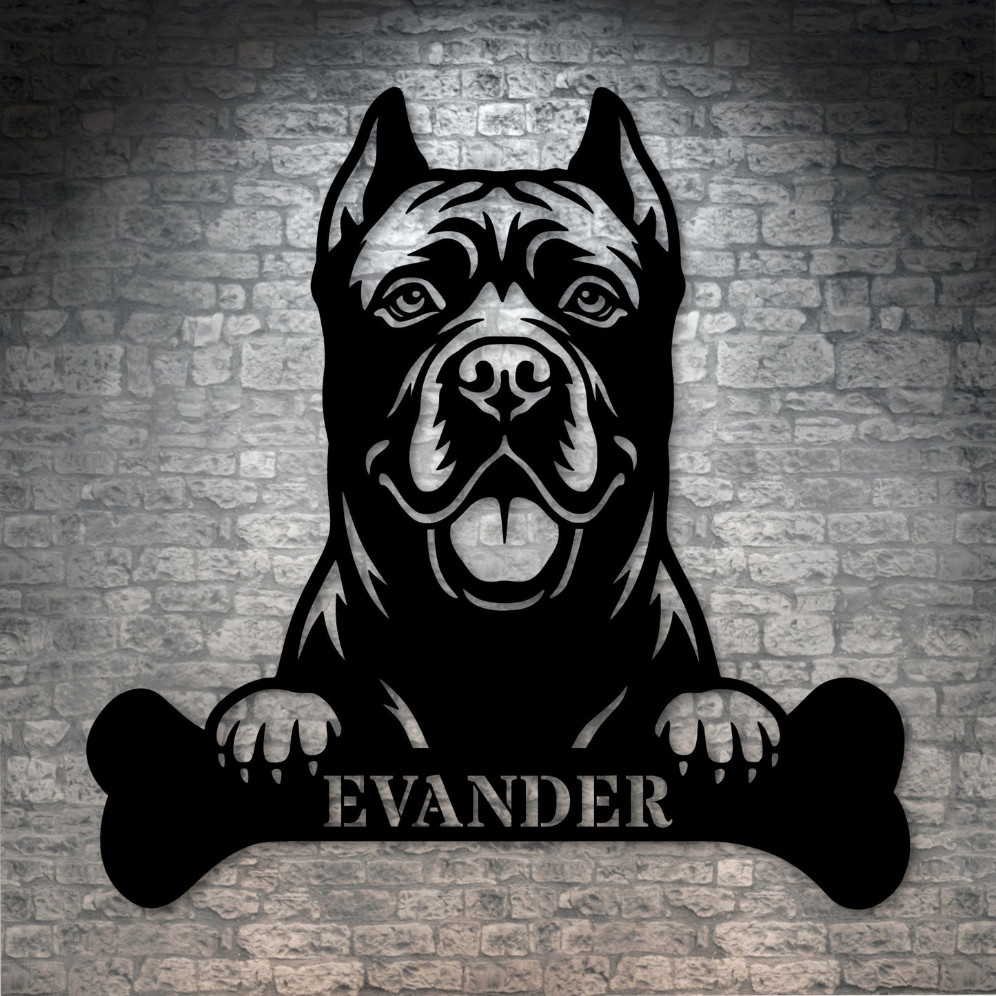 Personalized Cane Corso Dog Bone Name Metal Sign. Funny Custom Dog Wall Decor Gift