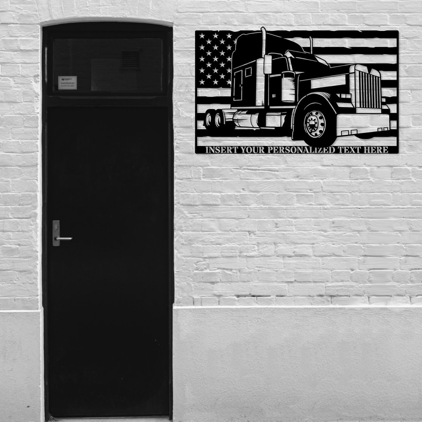 Personalized American Big Rig Name Metal Sign. Custom Patriotic 18 Wheeler Wall Decor Gift. Trucker Metal Art. Truck Driver Wall Hanging Art