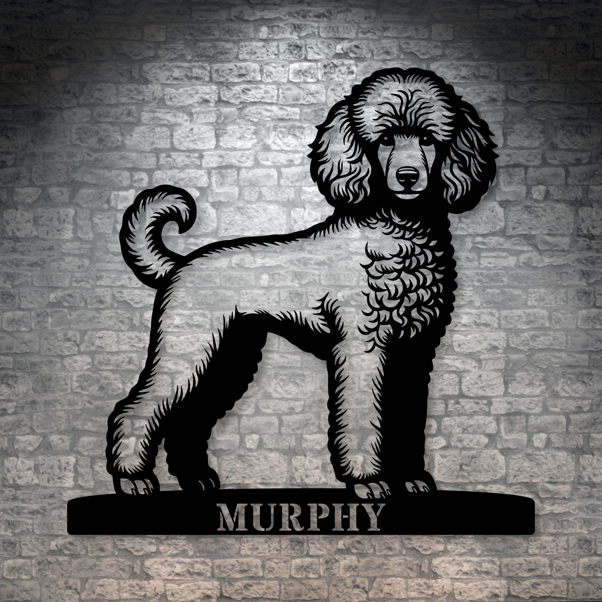 Personalized Poodle Dog Name Metal Sign. Custom Dog Owner Wall Decor Gift