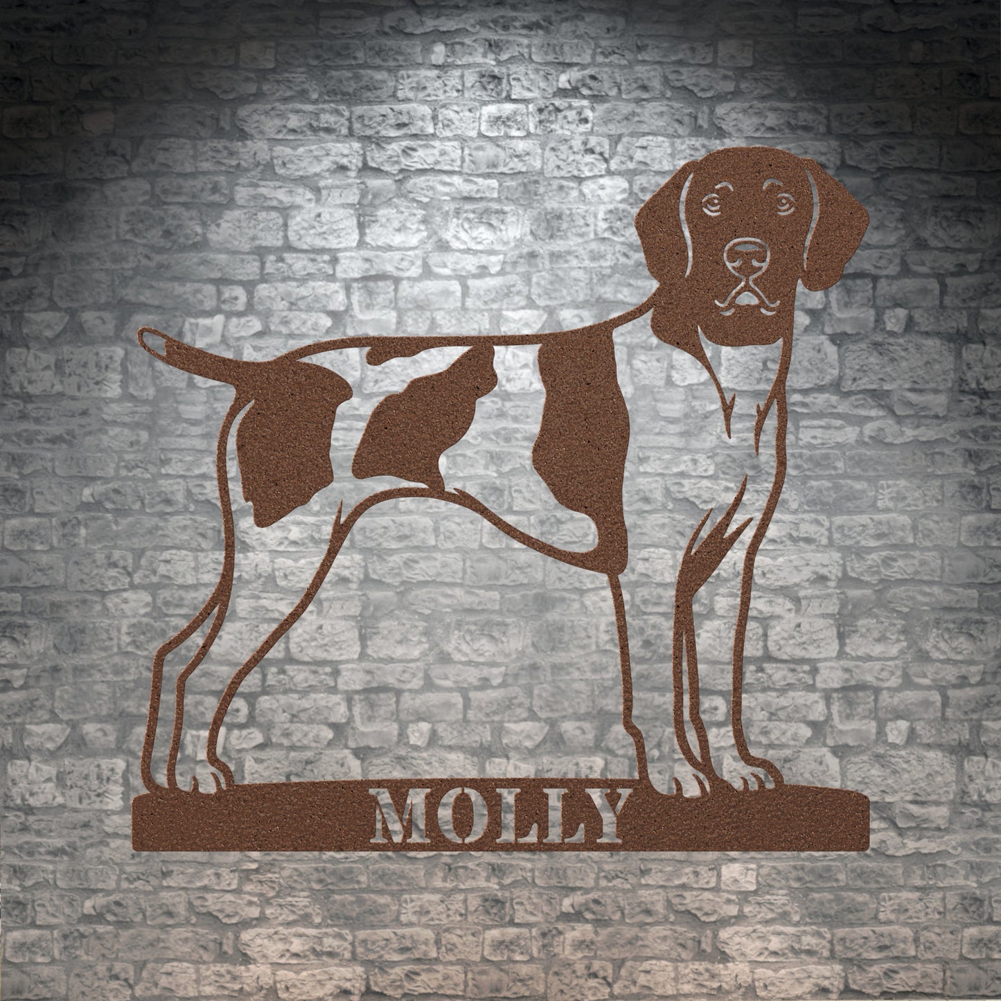 Personalized German Shorthaired Pointer Name Metal Sign. Custom Dog Owner Wall Decor Gift