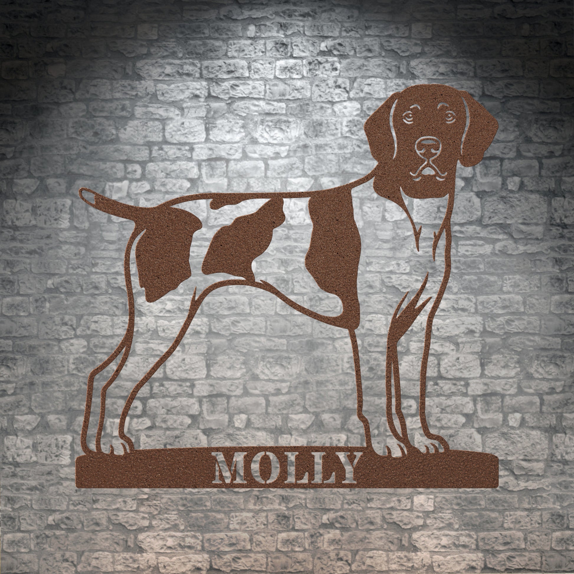 Personalized German Shorthaired Pointer Name Metal Sign. Custom Dog Owner Wall Decor Gift