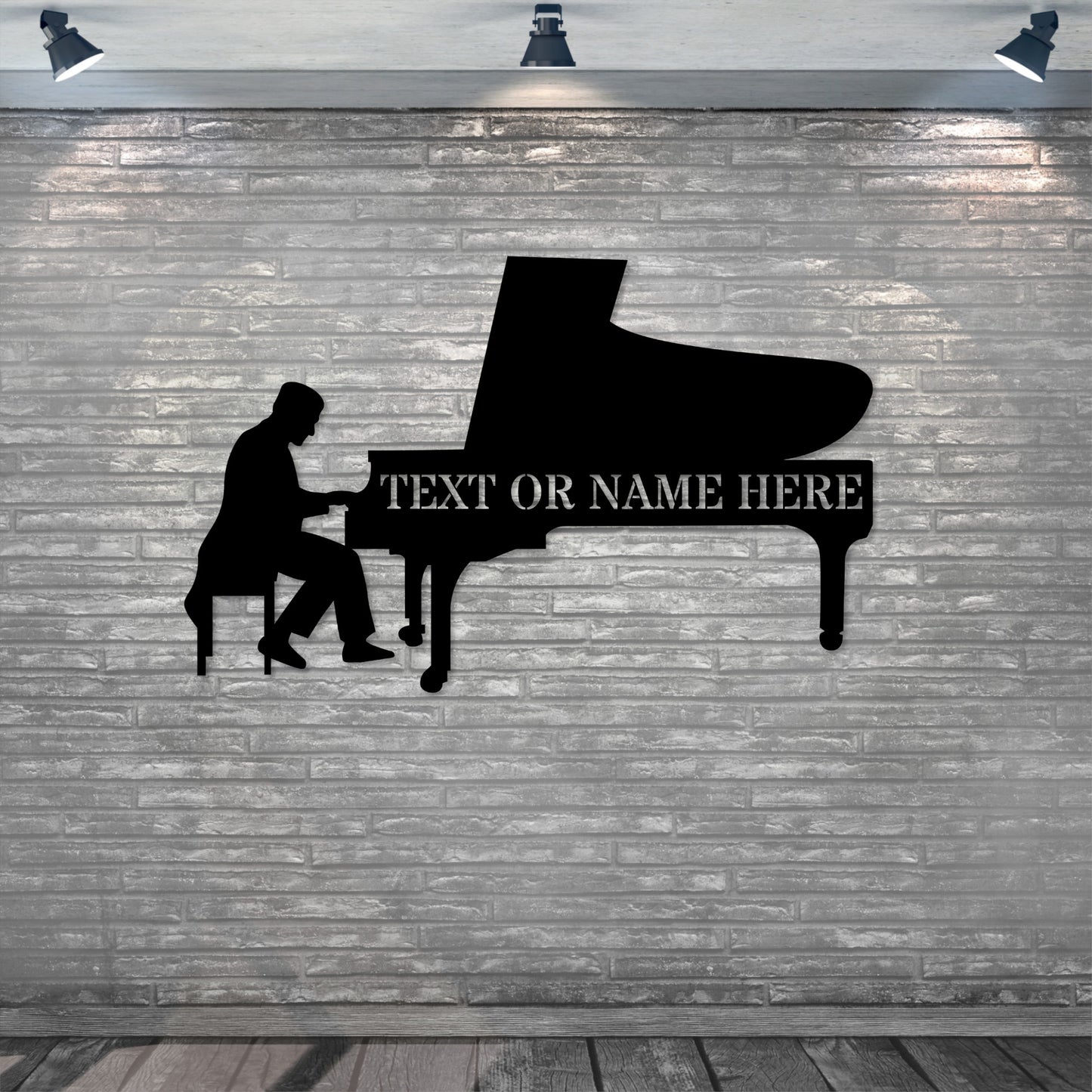 Personalized Musician Name Metal Sign. Custom Piano Player Wall Decor Gift. Personal Music Room Sign Gift. Music Entertainer Wall Hanging