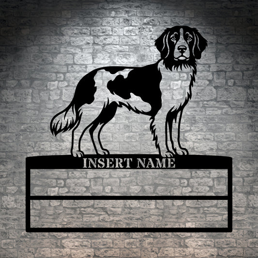 Personalized Small Munsterlander Rosette Metal Sign Champion Display