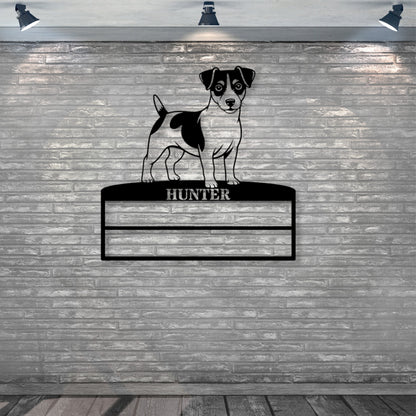 24 Inch Personalized Jack Russel Terrier Ribbon Display Metal Sign. Custom Dog Champion Wall Decor Gift