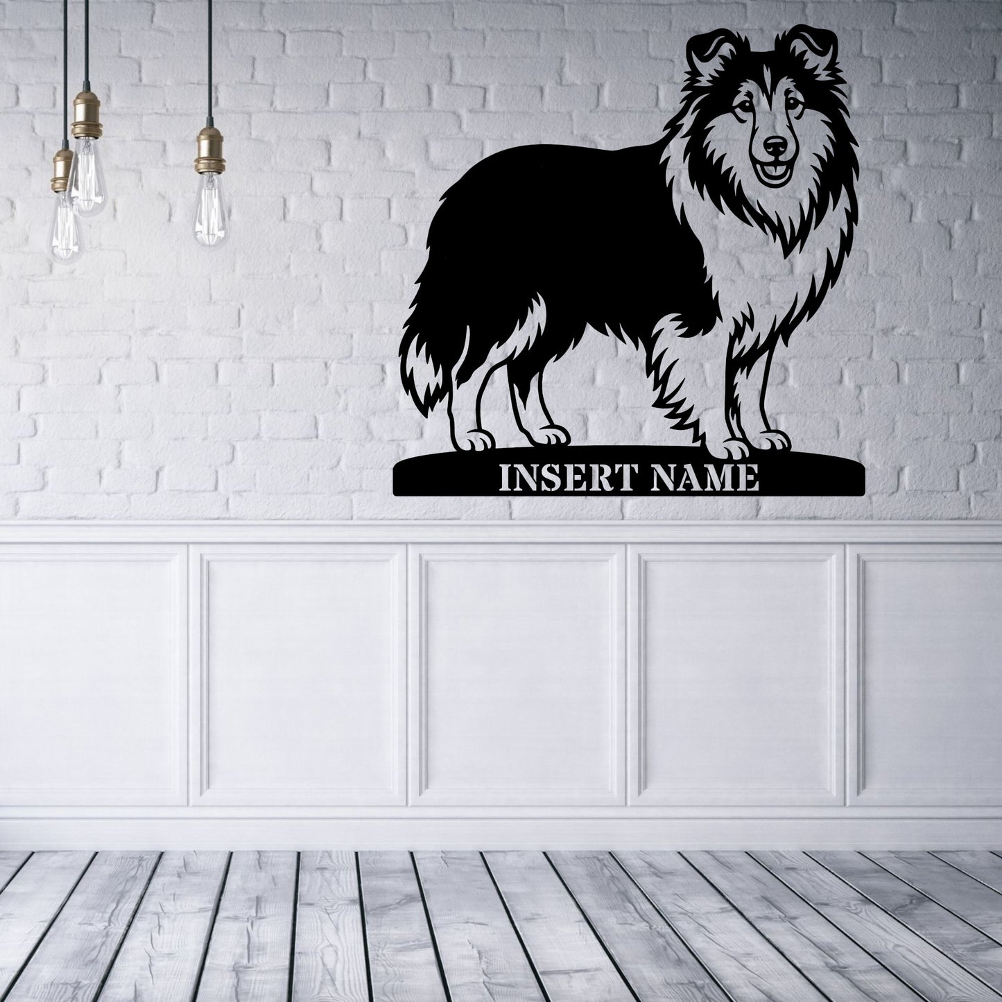 Personalized Shetland Sheepdog Name Metal Sign. Custom Dog Owner Wall Decor Gift