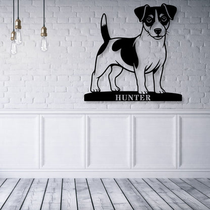 Personalized Jack Russell Terrier Name Metal Sign. Custom Dog Owner Wall Decor Gift