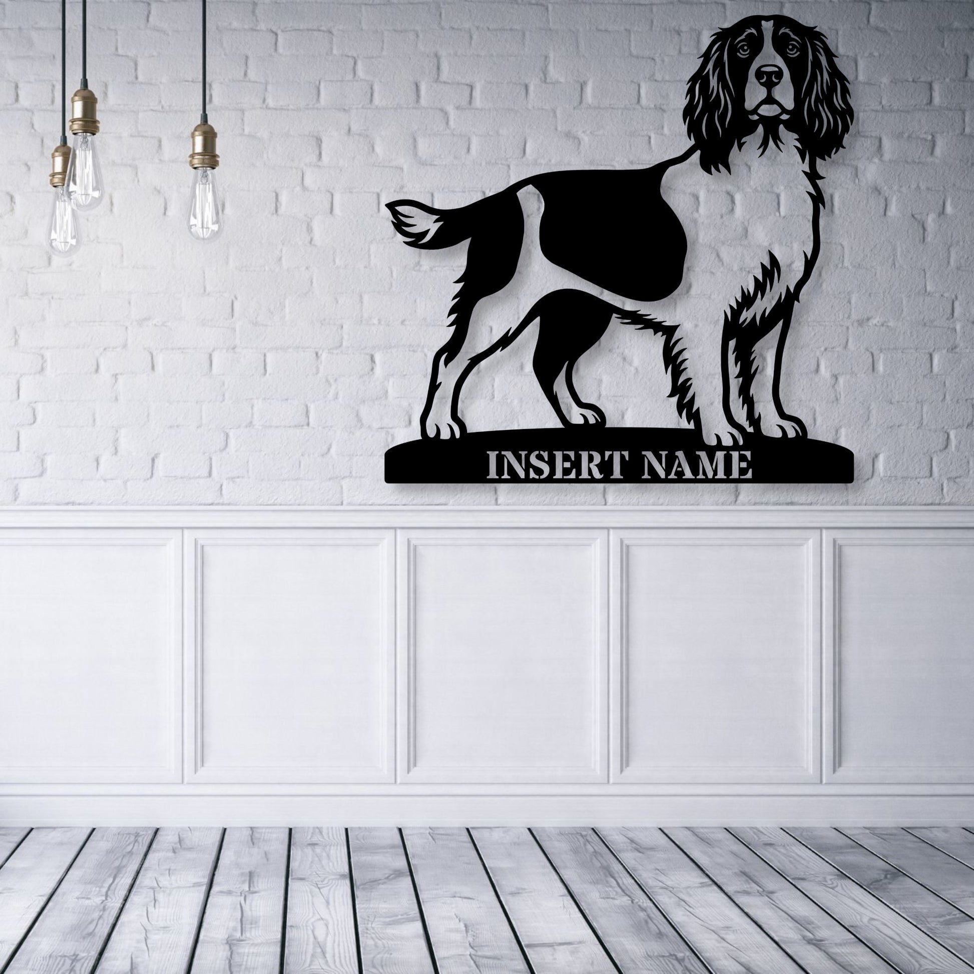 Personalized English Springer Spaniel Metal Sign. Custom Dog Owner Wall Decor Gift