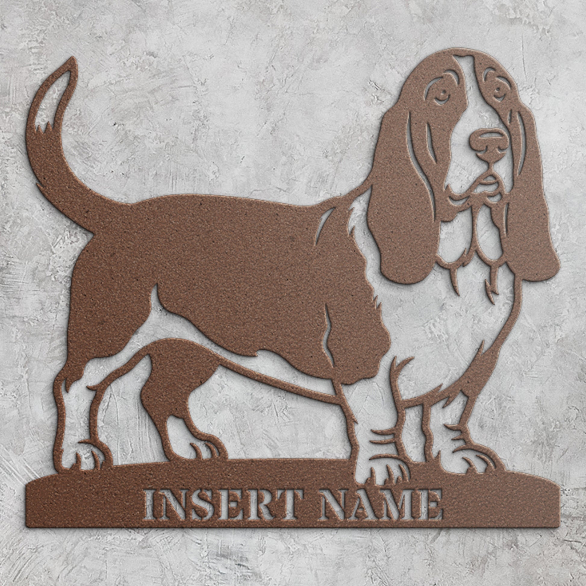 Personalized basset hound Metal Sign. Custom Dog Owner Wall Decor Gift