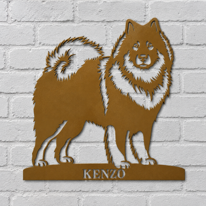Personalized Eurasier Name Metal Sign. Custom Dog Owner Wall Decor Gift