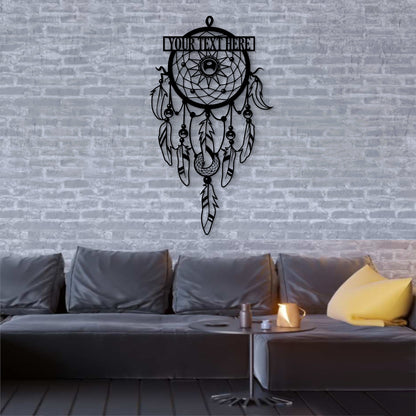 Personalized Dreamcatcher Name Metal Sign. Customizable Steel Sign. Astrology Art. Personal Dreamcatcher Wall Decor Gift. Positive Energy