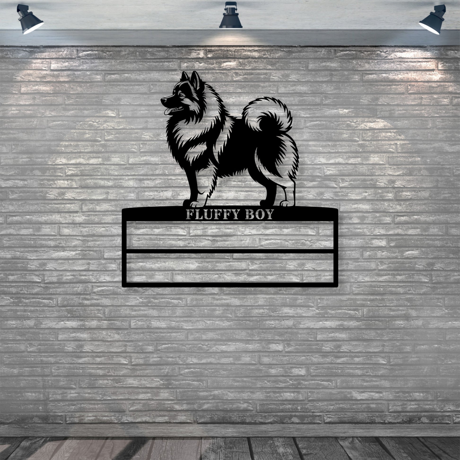 Personalized Keeshond Rosette Display Metal Sign. Custom Dog Champion Wall Decor Gift...