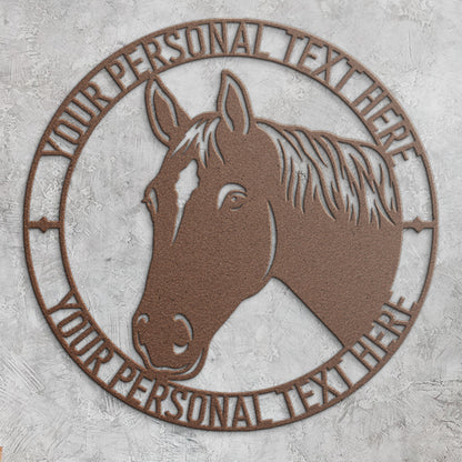 Personalized Danish Warmblood Horse Name Metal Sign. Custom Horselover Wall Decor Gift