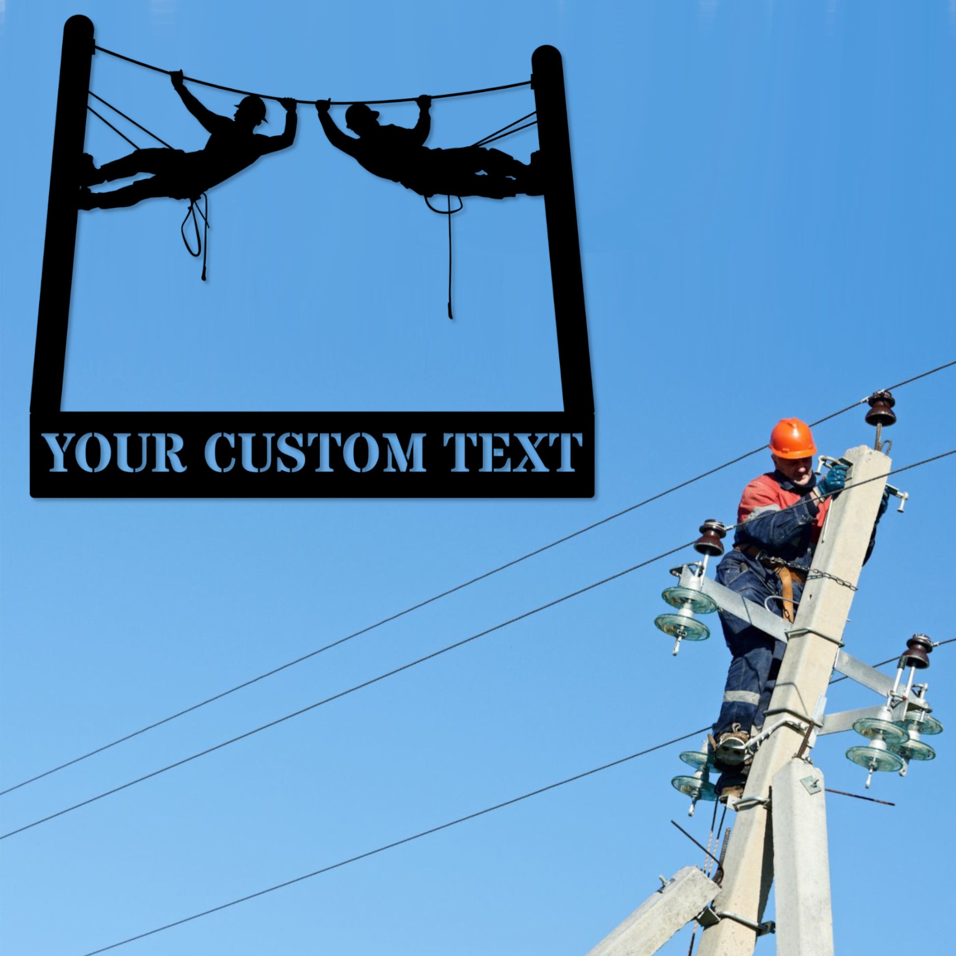 Personalized Electrician Tester Name Sign. Custom Lineworker Wall Decor Gift. Power Lineman. To My Electrician Husband. High Voltage Workers
