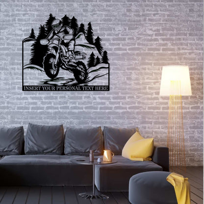 Custom Dirtbike Name Metal Sign. Personalized Motorcross Wall Decor Gift