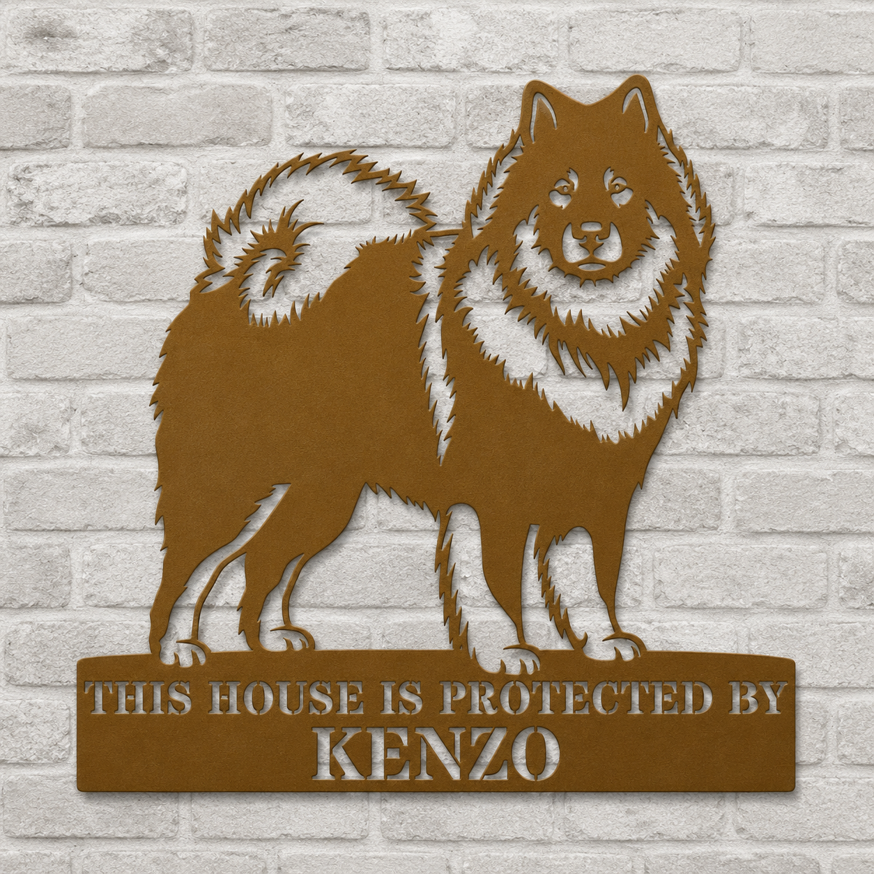 Personalized Eurasier Guard Metal Sign Gift. Custom Dog Name Wall Decor