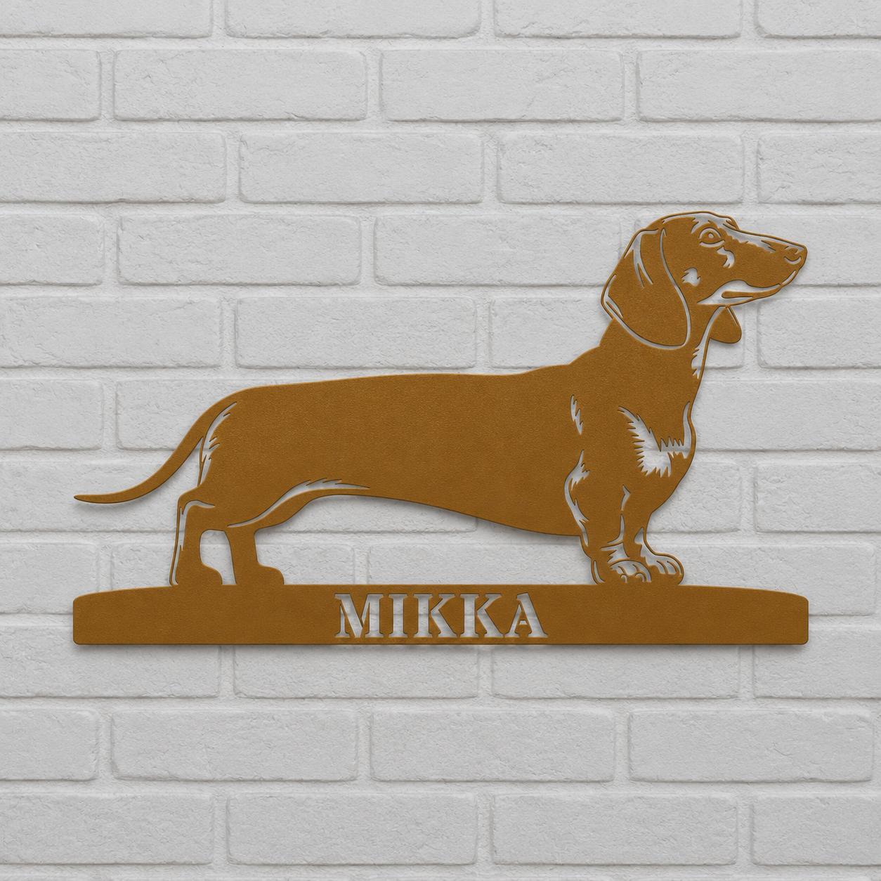 Personalized Dachshund Metal Sign. Custom Dog Owner Wall Decor Gift