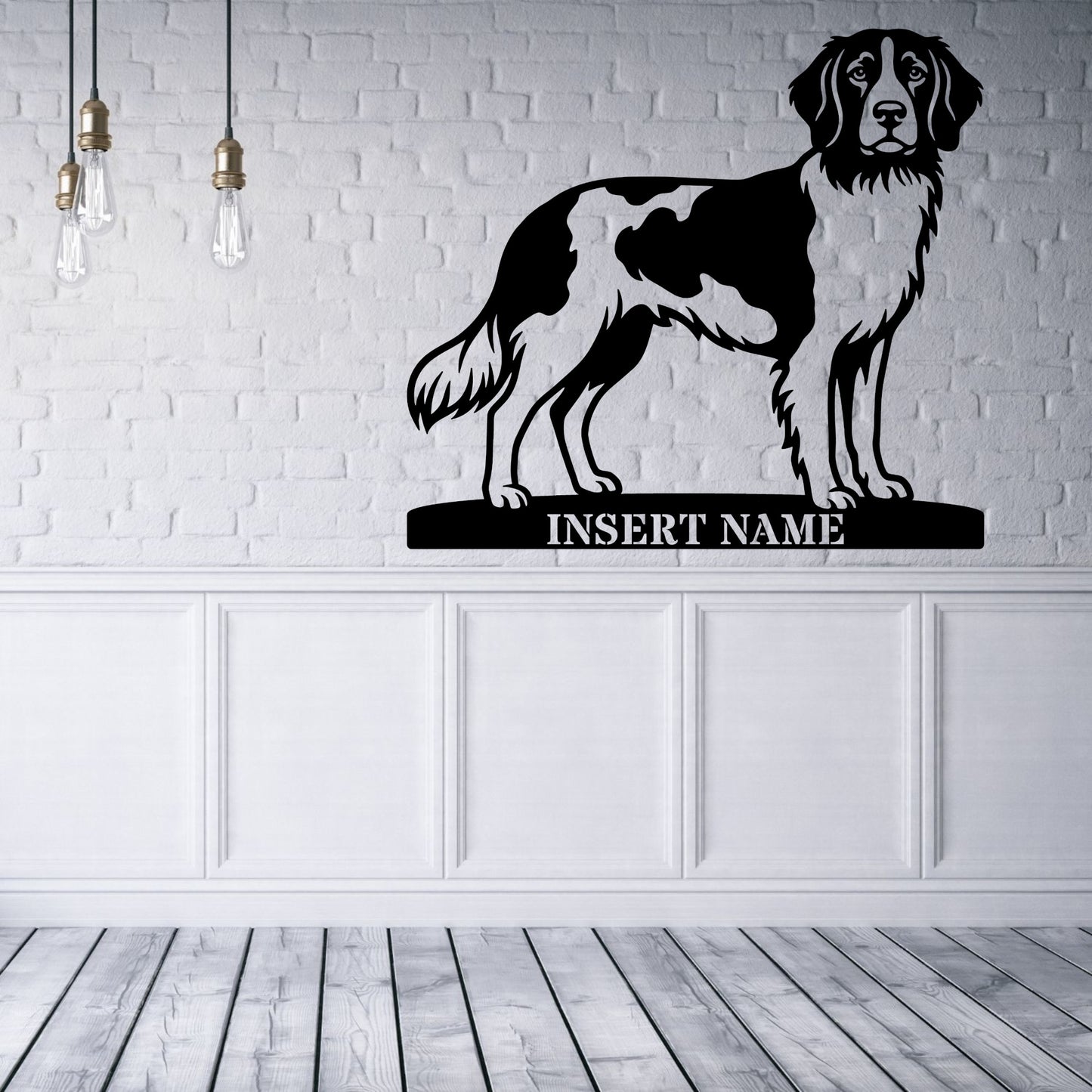 Personalized Small Munsterlander Name Metal Sign. Custom Dog Owner Wall Decor Gift (Kopi)