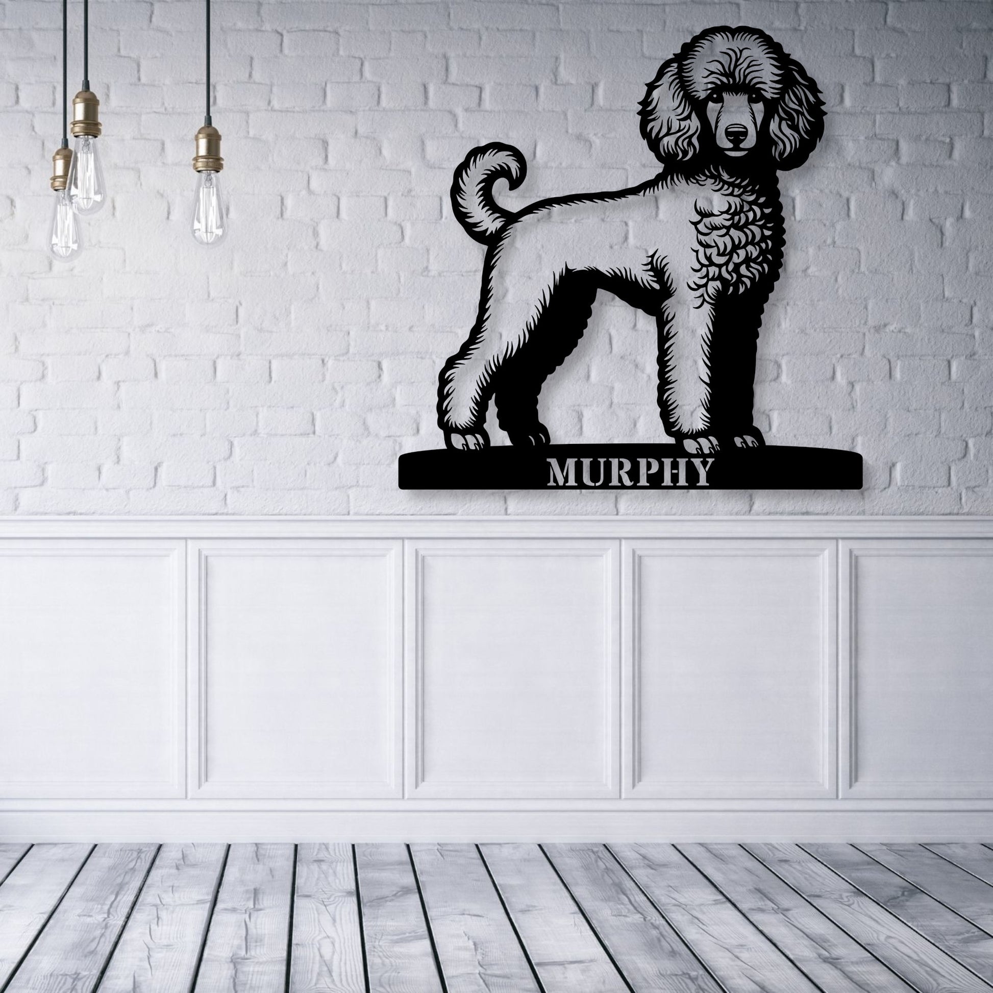 Personalized Poodle Dog Name Metal Sign. Custom Dog Owner Wall Decor Gift