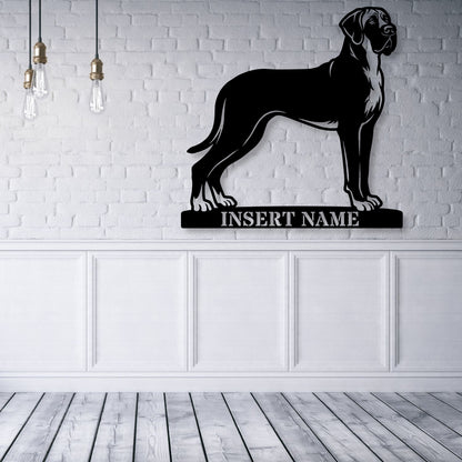 Bullmastiff Name Metal Sign. Custom Dog Owner Wall Decor Gift