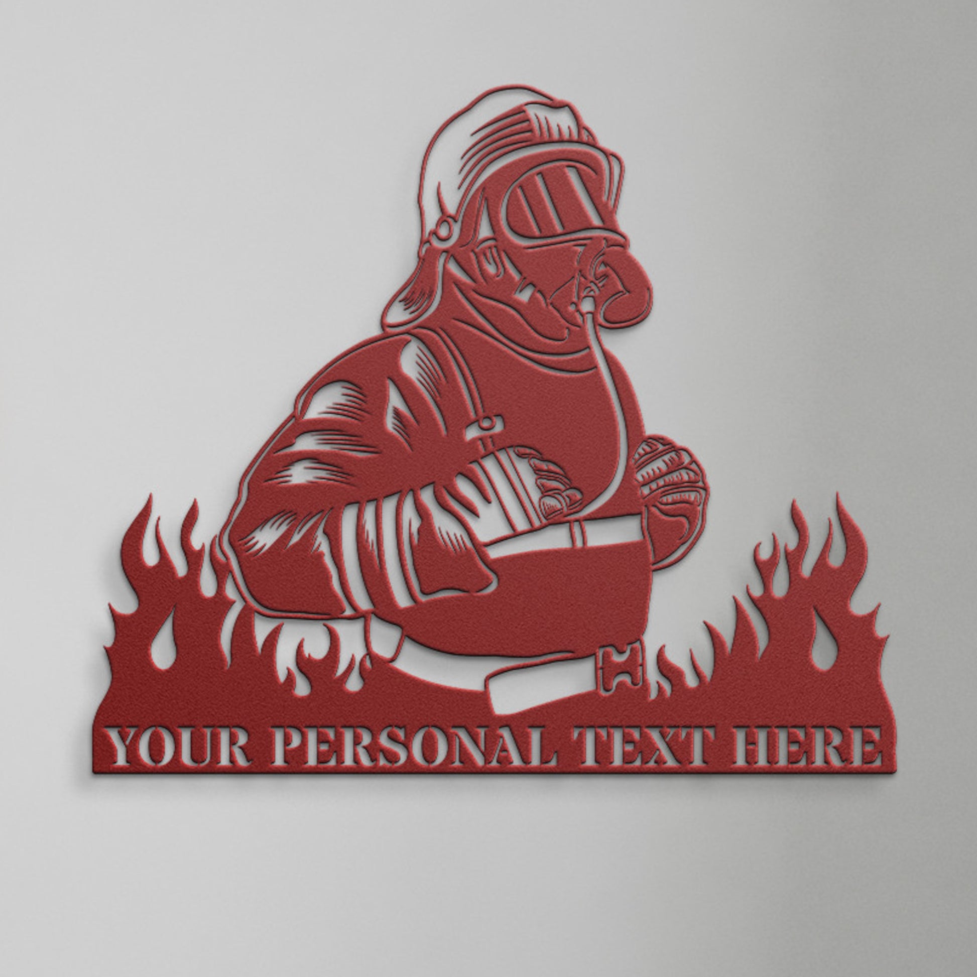 Personalized Fireman Metal Sign Gift. Custom Firefighter Wall Decor. First Responder Wall Decor, Firefighter Display Gift. Fire And Rescue