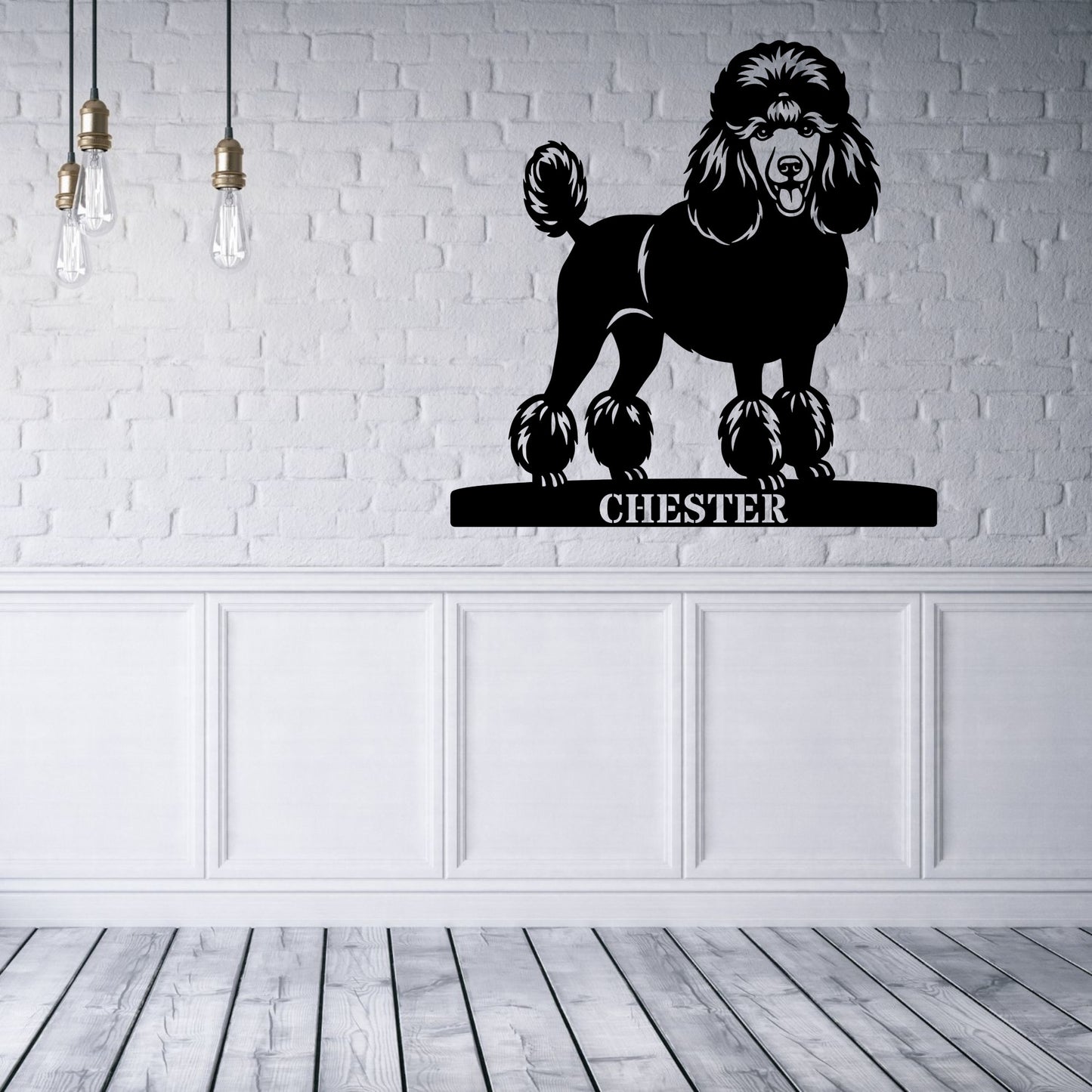 Poodle Personalized Name Metal Sign. Custom Dog Lover Wall Decor Gift
