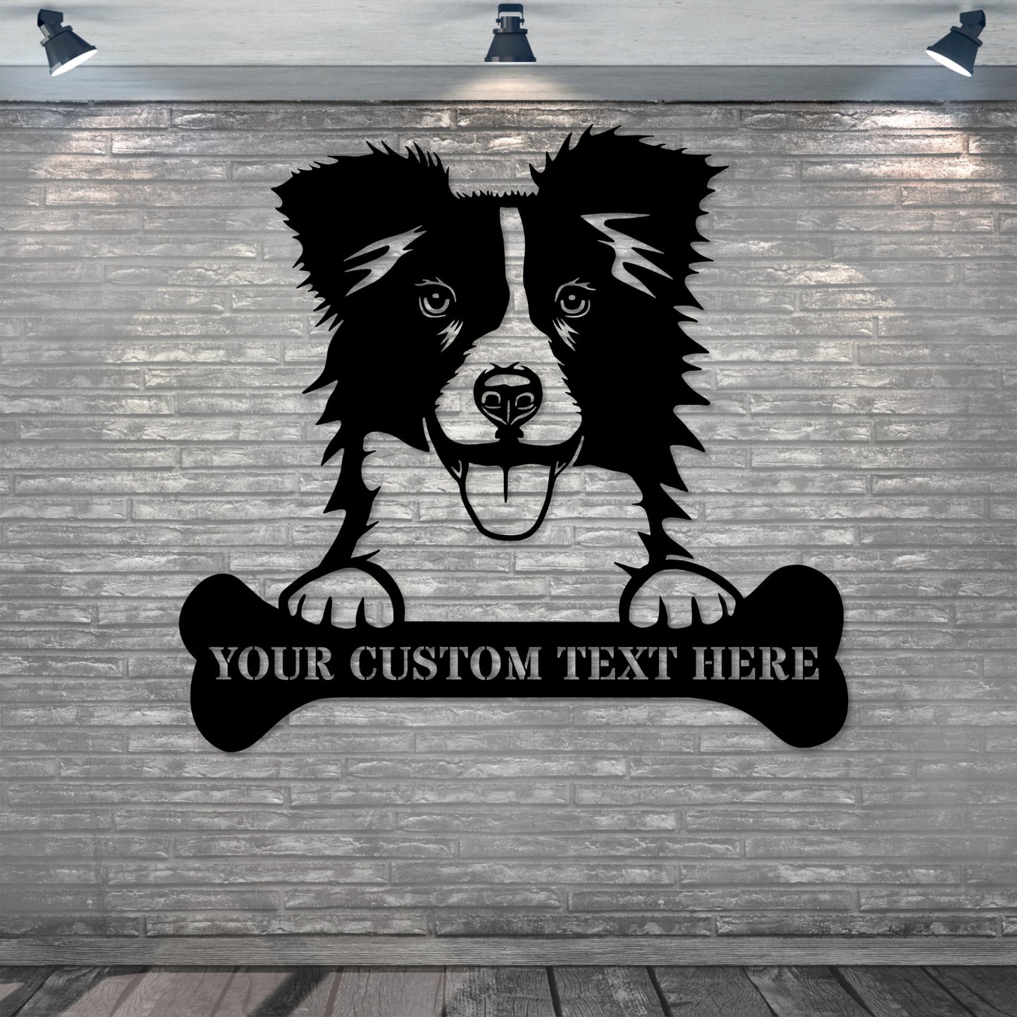 Personalized Border Collie Name Metal Sign. Customizable Dog Owner Wall Decor Gift