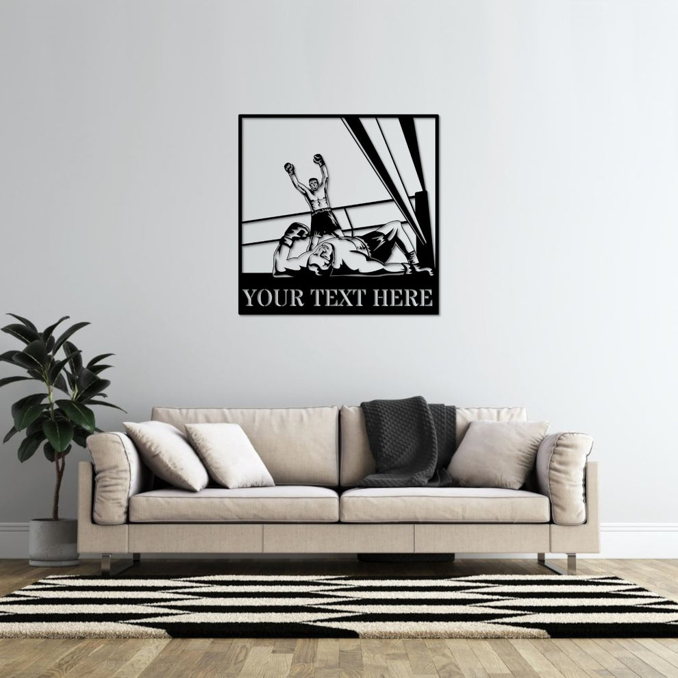 Personalized Boxing Knockout Name Metal Sign – Coolcin