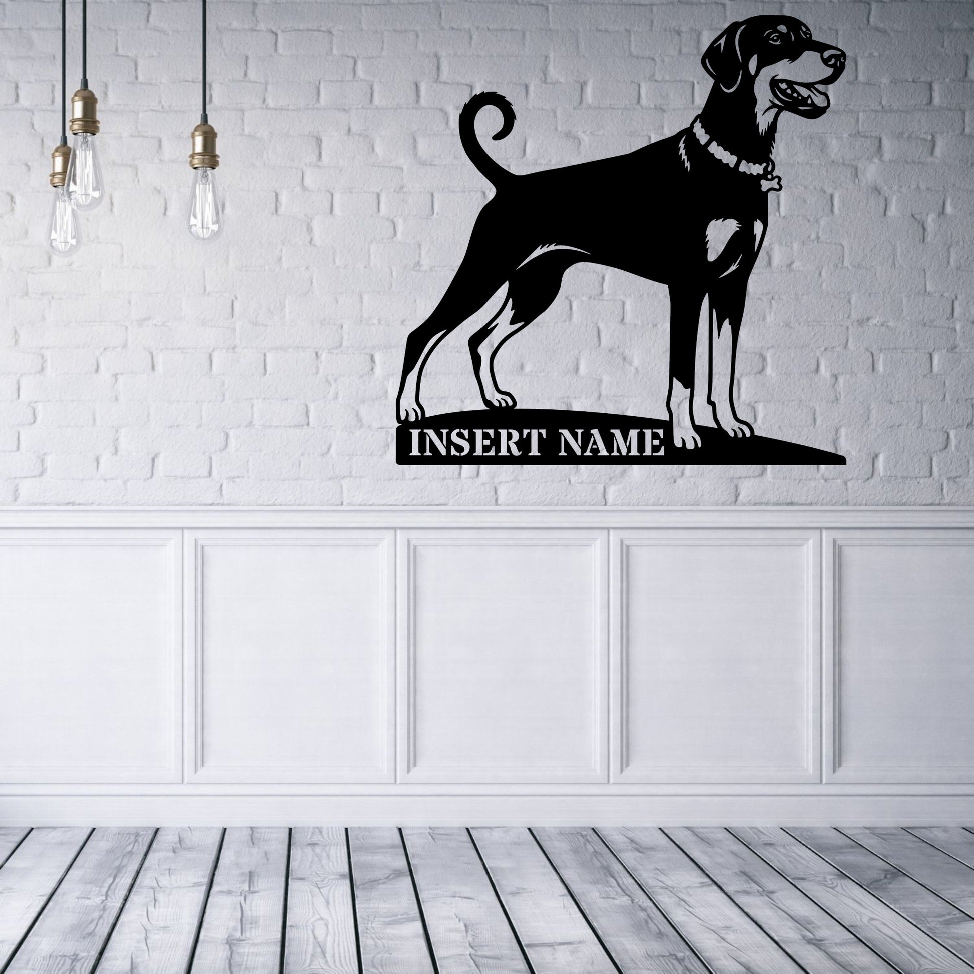 Personalized Dobermann Name Metal Sign. Custom Dog Owner Wall Decor Gift