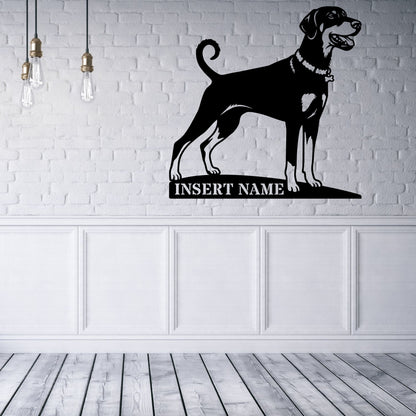 Personalized Dobermann Name Metal Sign. Custom Dog Owner Wall Decor Gift