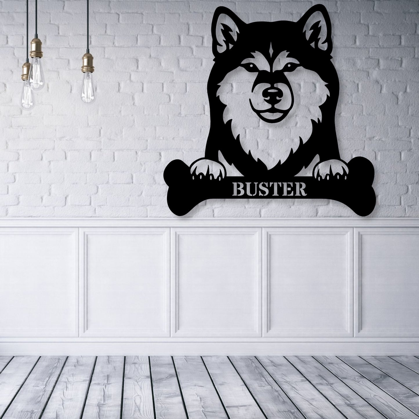 Personalized Shiba Inu Dog Bone Name Metal Sign. Funny Custom Dog Wall Decor Gift