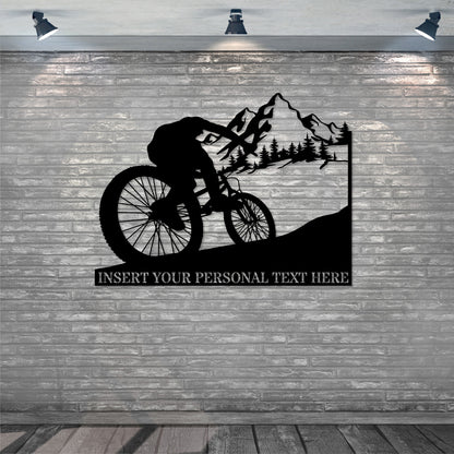 Personalized MTB Name Metal Sign. Custom Trail Bike Rider Wall Decor Gift. Personal Bicycle Lover Gift. Mountan Bike Garage Wall Hanging