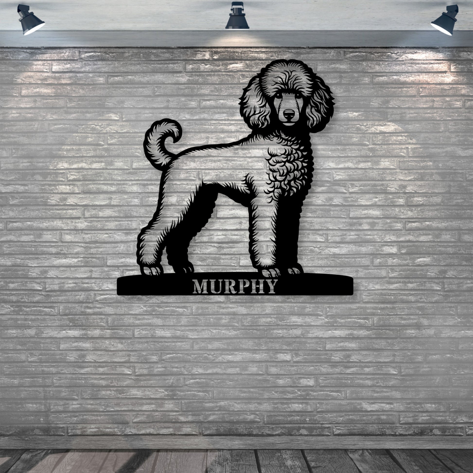 Personalized Poodle Dog Name Metal Sign. Custom Dog Owner Wall Decor Gift