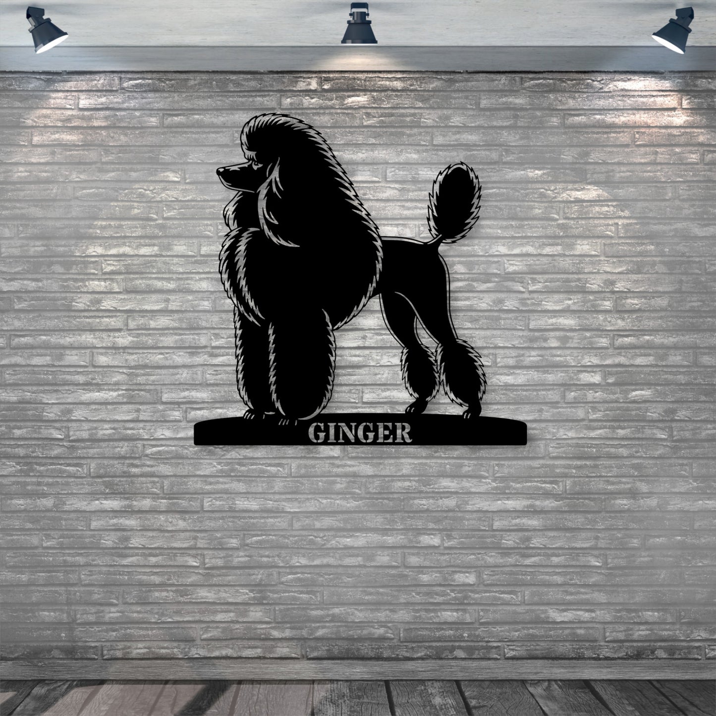 Personalized Dog Name Metal Sign. Custom Poodle Owner Wall Decor Gift