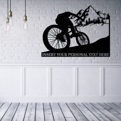 Personalized MTB Name Metal Sign. Custom Trail Bike Rider Wall Decor Gift. Personal Bicycle Lover Gift. Mountan Bike Garage Wall Hanging