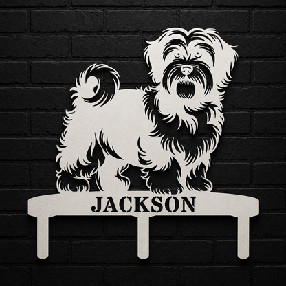 Personalized Havanese Garden Metal Sign With Stakes. Custom Dog Lover Name Gift