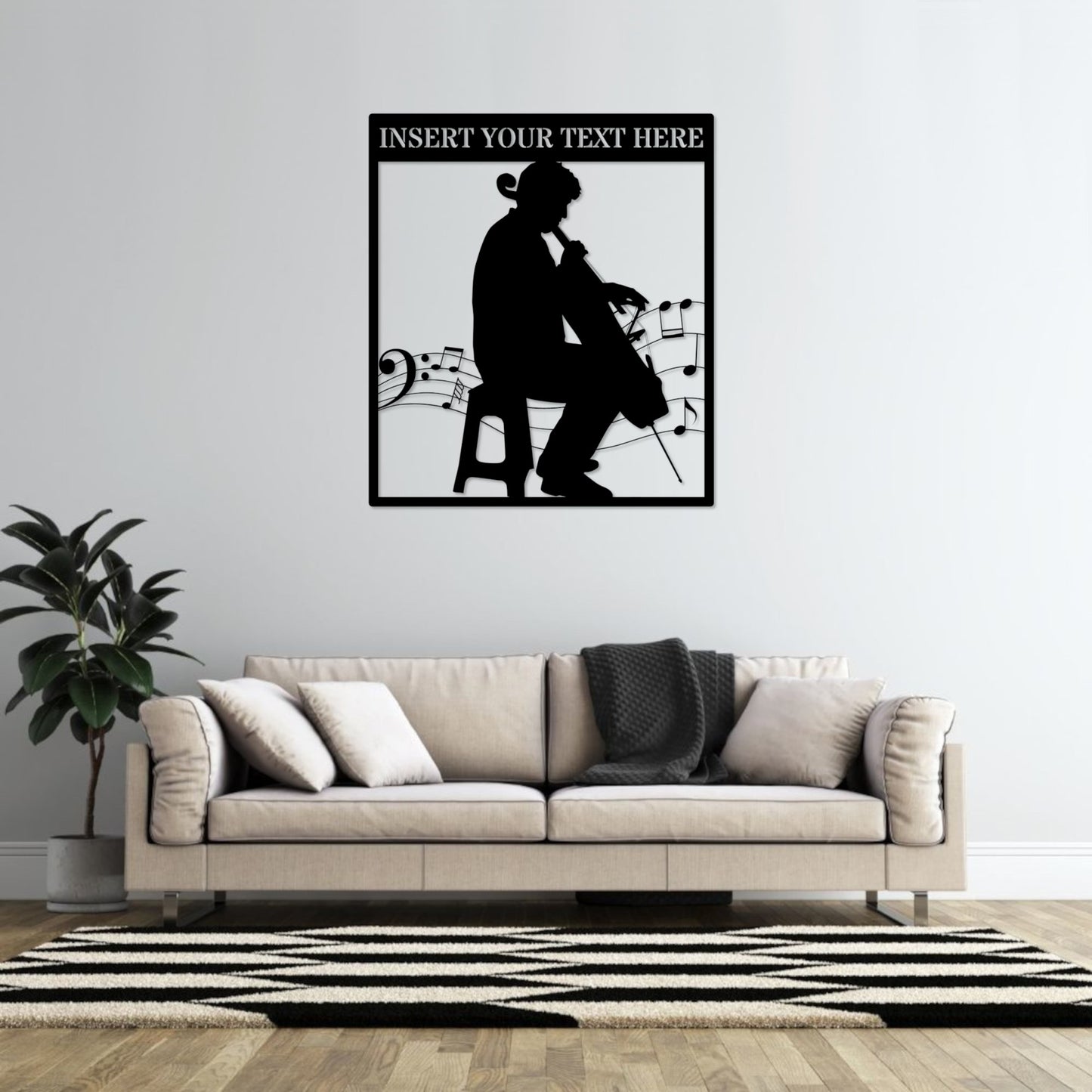 Personalized Cello Name Metal Sign. Custom Cello Player Wall Decor Art.  Music Room Decoration. Musician Wall Hanging. Jazz Music Lover Gift