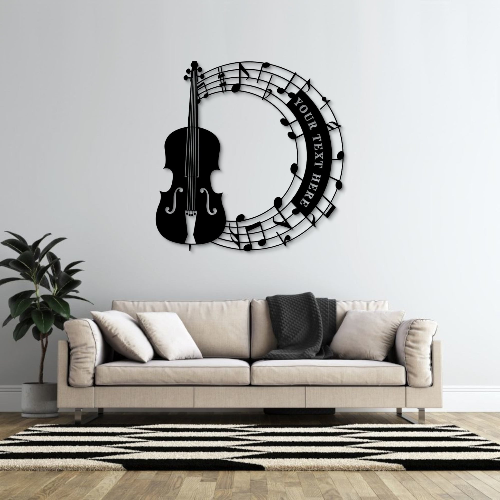Personalized Cello And Notes Name Metal Sign. Custom Cellist Wall Decor Gift. Musician Entertainer. Music Room Display. Musical Wall Hanging