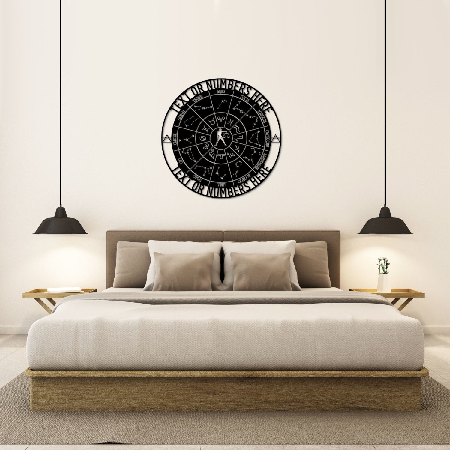 Personalized Libra Zodiac Wheel Name Metal Sign Gift. Custom Astrology Wall Decor. Celestial Gifts. Decorative Libra Star Sign Wall Hanging