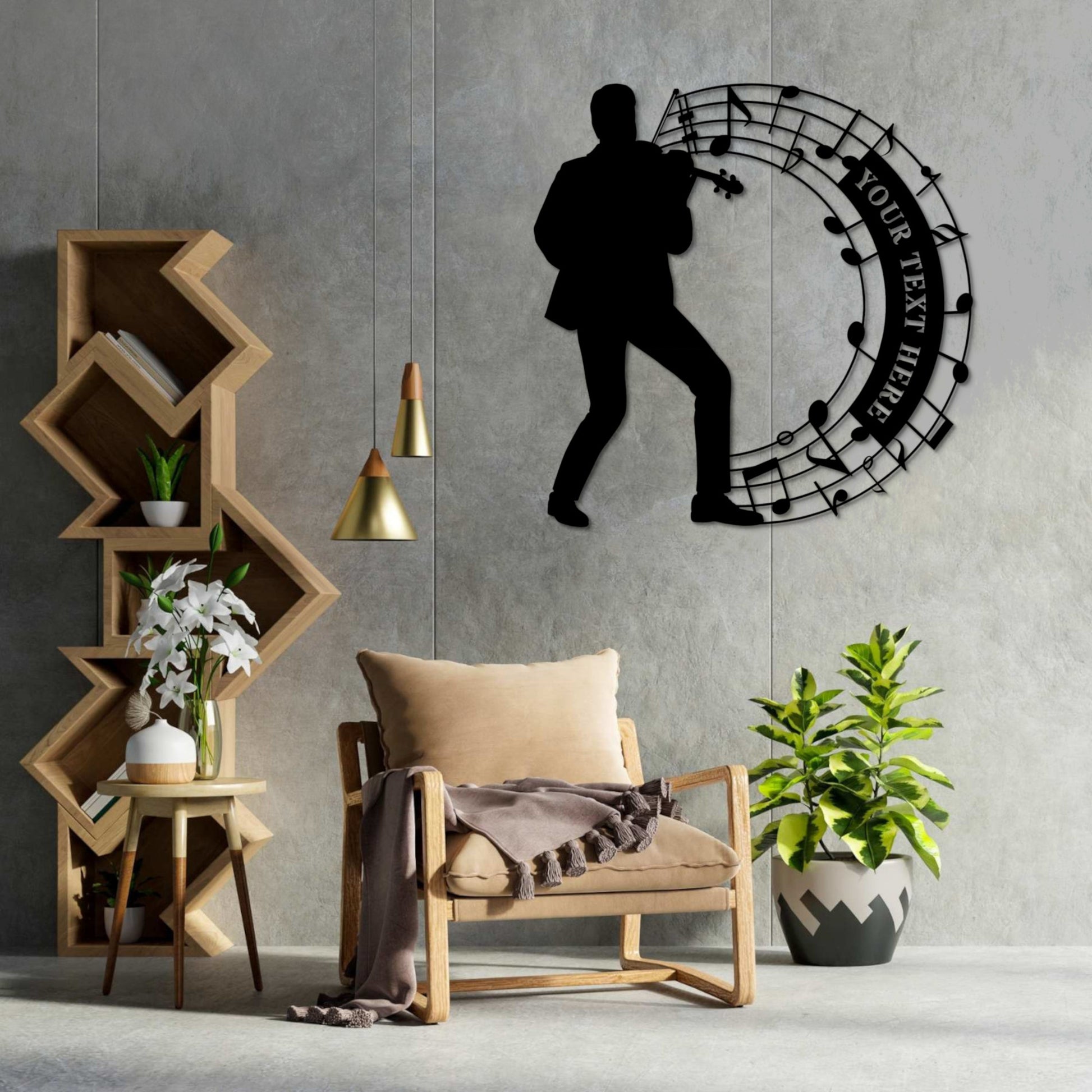 Personalized Violin Name Metal Sign Gift. Custom Violinist Wall Decor. Musician Entertainer. Musical Notes Wall Hanging. Music Room Decor