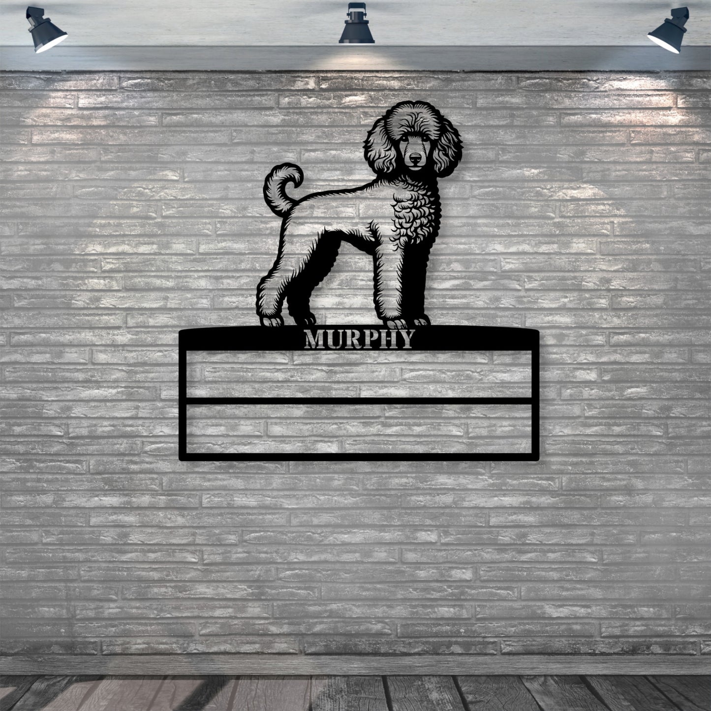 Personalized Poodle Dog Rosette Metal Sign. Custom Champion Ribbon Display